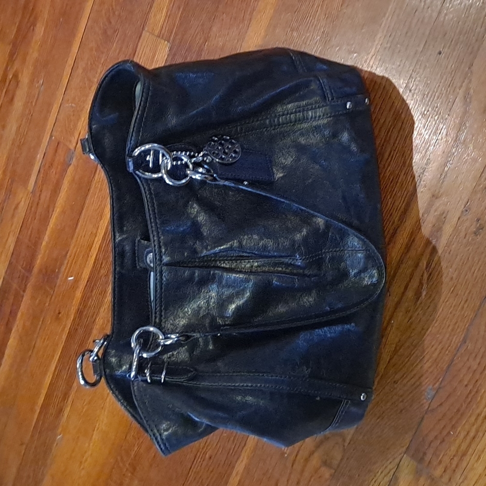 Coach Black Leather Tote Bag
